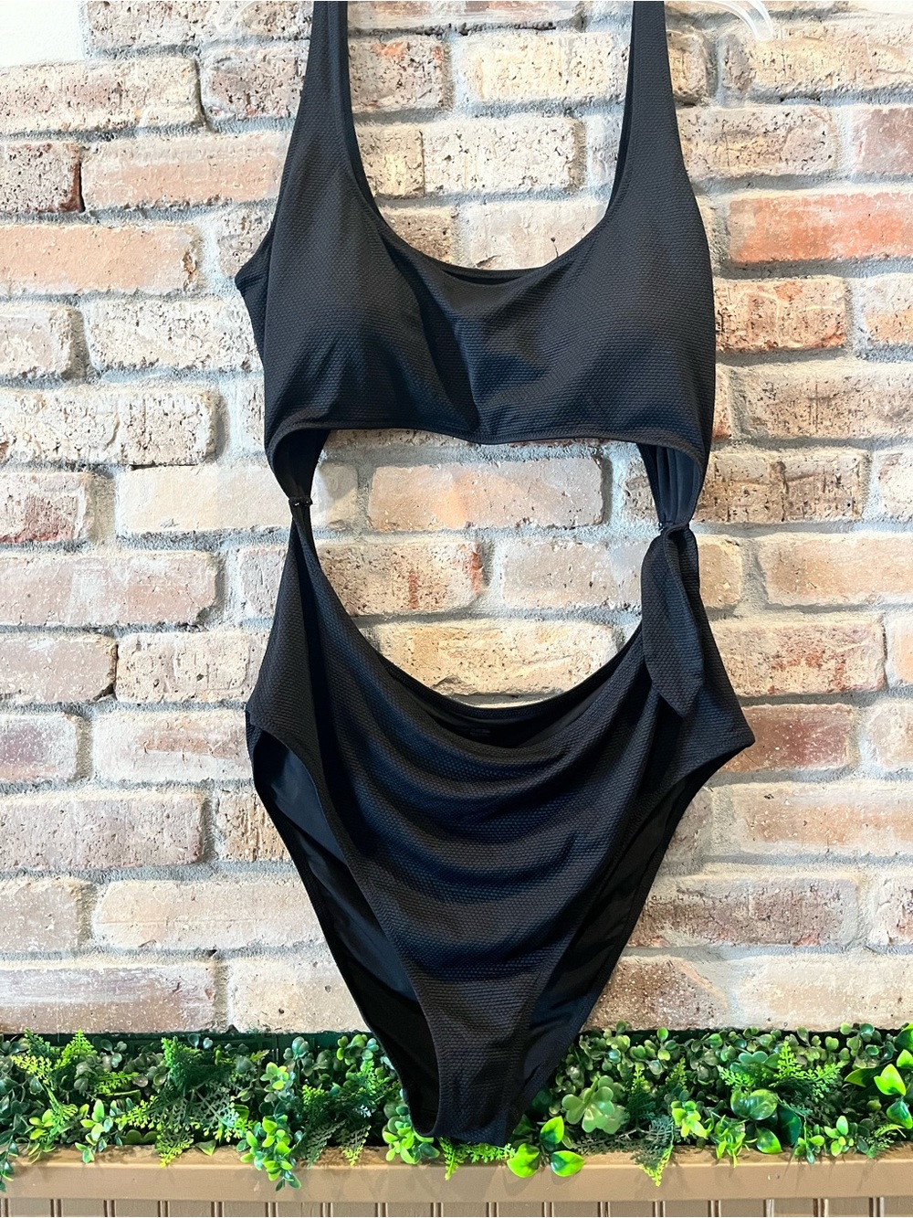Plus Black Cutout One-Piece Swimsuit